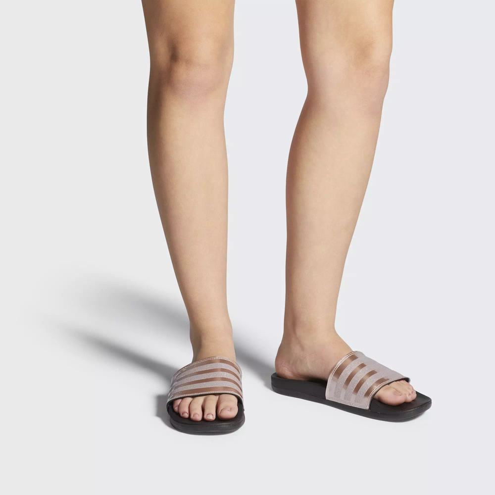 Adidas Adilette Cloudfoam Plus Explorer Sandalias Grises Para Mujer (MX-91648)